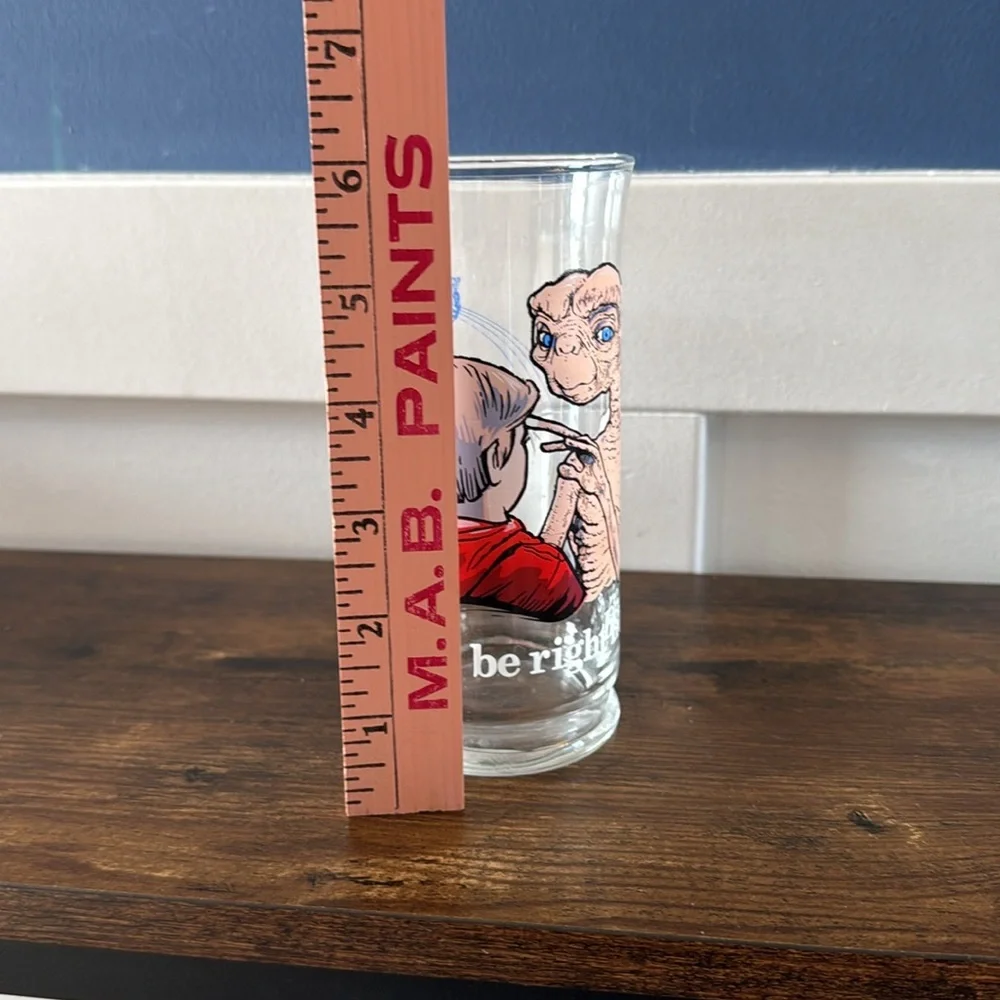 Vintage E.T. Pizza Hut Glass Limited‎ Edition 1982 I'll Be Right Here